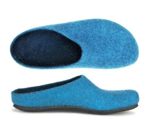 Gottstein Gottstein Magicfelt Filz Hausschuh aus 100 % Schurwolle (Merinowolle) Modell AN-709, Petrol, – Produktbild 1 von 1