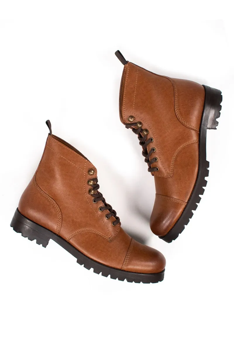 Will's Vegan Store Will's Vegan Store Herren vegan Arbeitsstiefel Hellbraun, Hellbraun, – Produktbild 2 von 2