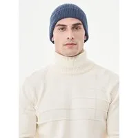 ORGANICATION ORGANICATION Strick-Beanie aus Bio-Merinowolle und Bio-Baumwolle, Blue, – Produktbild 1 von 1