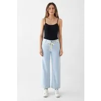 DAWN Damen Jeans DEW Flared High Waist French Pocket DAWN Bio-Baumwolle, Bright blue, – Produktbild 2 von 6