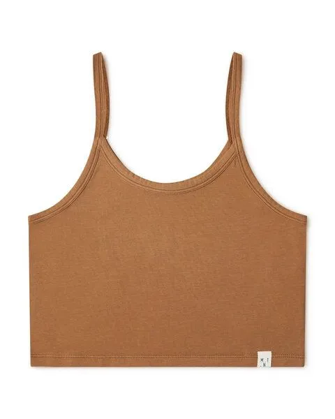 MATONA Matona Crop Top für Frauen aus Bio-Baumwolle / Basic Crop Top, Braun, – Produktbild 2 von 2