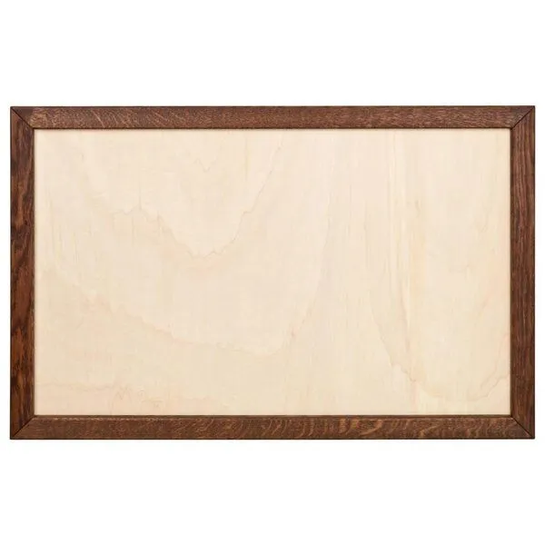 Kork-Deko Kork-Deko Rahmen 90x60 cm für Pinnwand aus Kork – Eiche dunkel – DIY Holzrahmen leer – Produktbild 1 von 4
