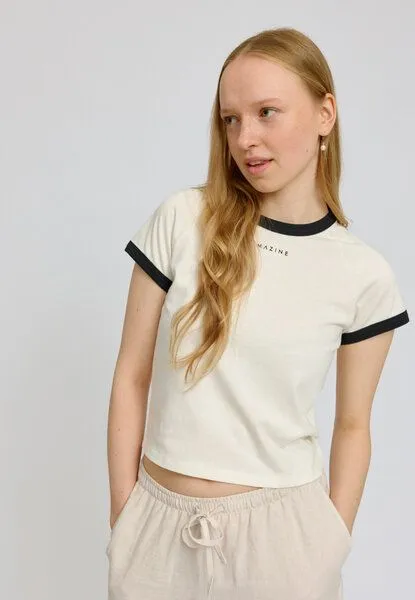 Mazine Mazine Contrast Bindings T-Shirt – Produktbild 2 von 4