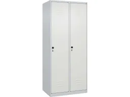 C+P C+P Spind Classic PLUS, 2 Abteile, 1850x800x500mm, Lichtgrau/Verkehrsweiß – Produktbild 1 von 1