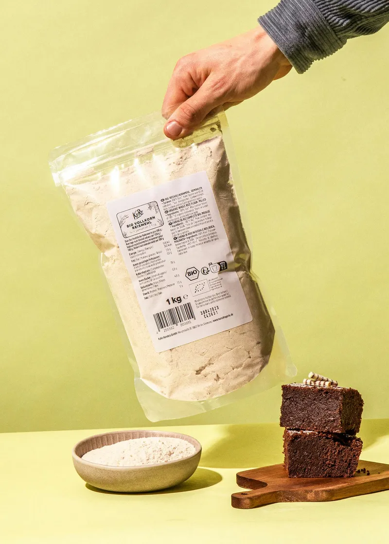 KoRo Bio Vollkorn Reismehl 1 kg – Produktbild 5 von 5