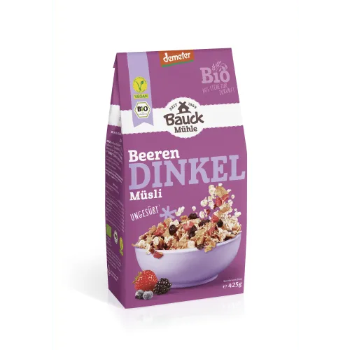 Bauckhof Dinkel-Müsli mit Beeren, ungesüßt – Produktbild 1 von 2