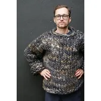 PANAPUFA PANAPUFA 100% MERINO Wolle mehrfarbig Männerpullover Grobstrick Chunky – Produktbild 1 von 1