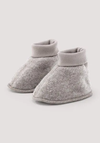 hessnatur hessnatur Wollfleece Schuhe aus reiner Bio-Merinowolle, Greige, – Produktbild 3 von 4