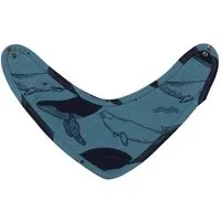 Walkiddy Dreieckstuch Walkiddy Bio-Baumwolle Whale Friends Dunkelblau GOTS-zertifiziert, nachhaltiges Accessoire für Babys & Kinder, allergikerfreundlich, umweltfreundlich. – Produktbild 1 von 1