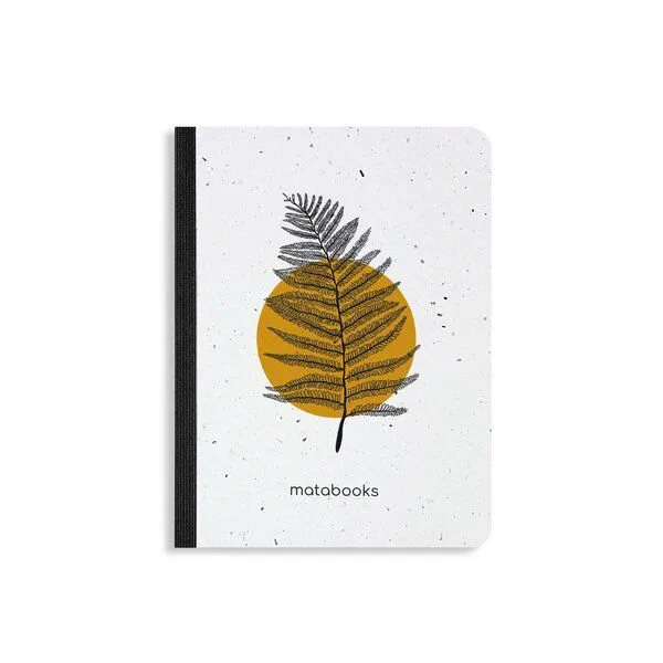matabooks® matabooks® Notizbuch A6 blanko aus Graspapier mit Samenpapier-Cover – Samenbuch, Orange, – Produktbild 1 von 4