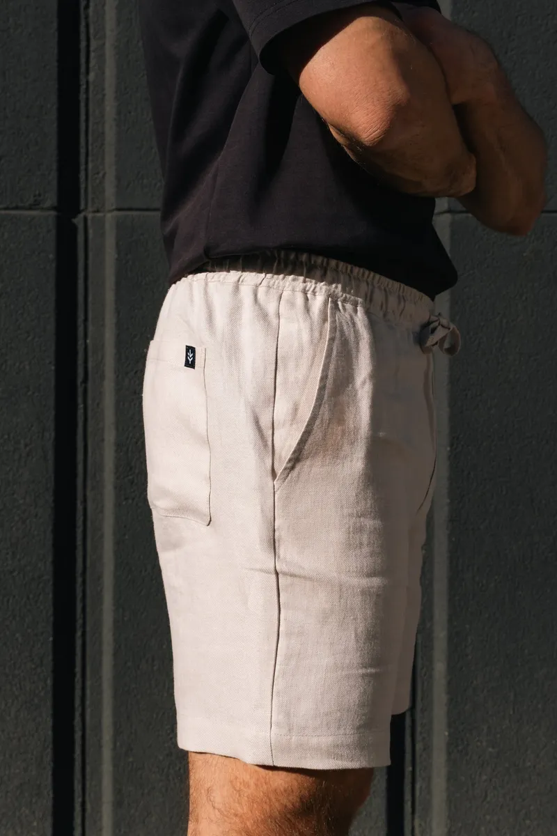 Lucid Collective Lucid Collective Herren vegan Shorts Core Oatmeal, Beige, – Produktbild 1 von 2