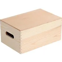 Kesper KESPER Aufbewahrungskiste aus Kiefernholz, mit Deckel und Griffen, 29 x 19 x 13,5 cm – Produktbild 1 von 1