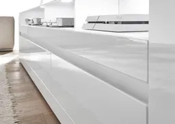 Home affaire Kommode Carat, Breite 100 cm, wird mit 2 Leisten geliefert (weiss und grau) – Produktbild 1 von 1