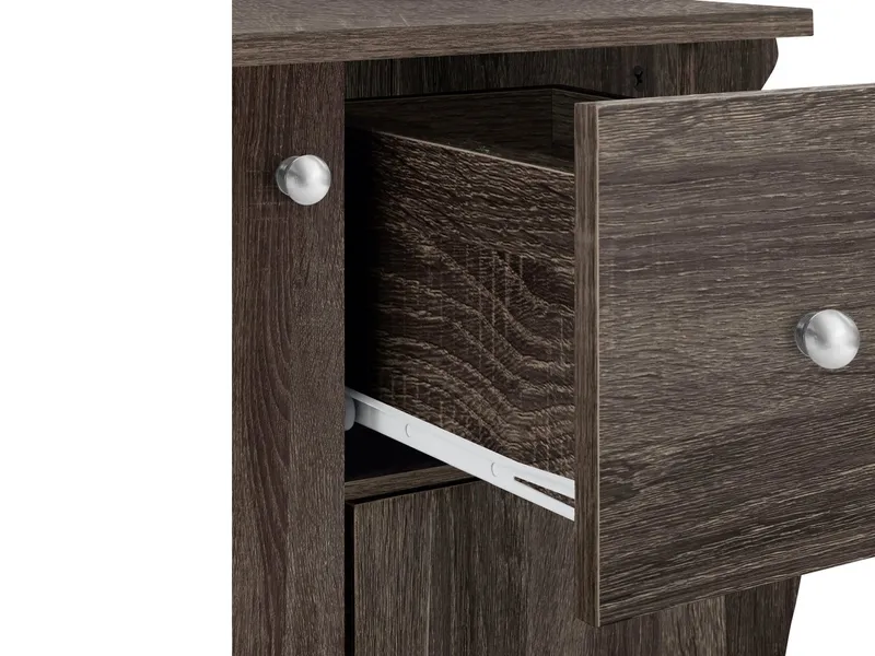 loft24 Waschbeckenunterschrank Lucinda Badezimmer Unterschrank, Braun|grau, – Produktbild 4 von 5