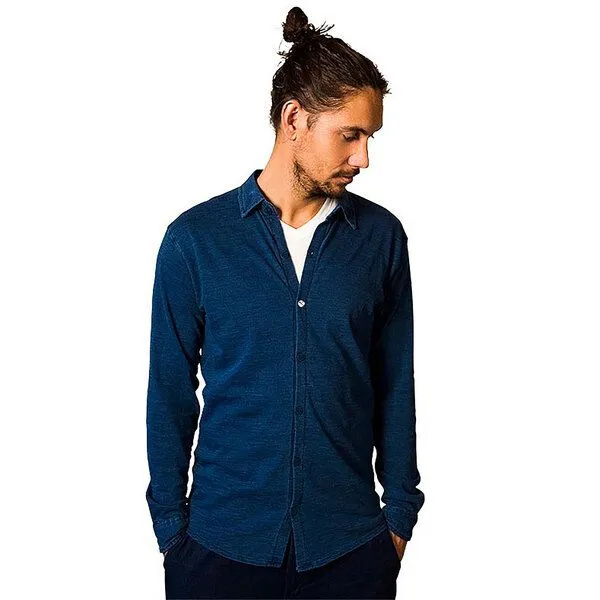The Driftwood Tales The Driftwood Tales Denim Collar shirt, Denim, – Produktbild 1 von 3