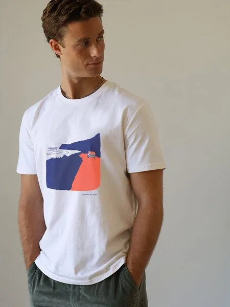 Kultgut Kultgut Biofair Artdesign Shirt aus recycelte Biobaumwolle / Driving my way, Natur, – Produktbild 1 von 4