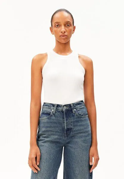ARMEDANGELS ARMEDANGELS KANITAA Damen Ripp-Top aus Bio-Baumwoll Mix, White, – Produktbild 1 von 5