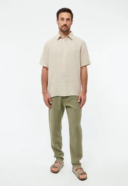 Givn Berlin Givn Berlin Kurzarm-Hemd Koda, Oat beige linen, – Produktbild 3 von 4