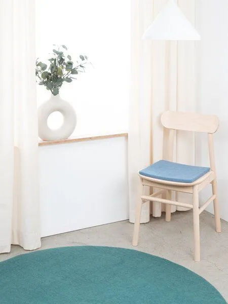 myfelt myfelt Flachfilz Sitzauflage (⌀ 36 cm, 36 x 36 cm), Blau (nilo), – Produktbild 2 von 4