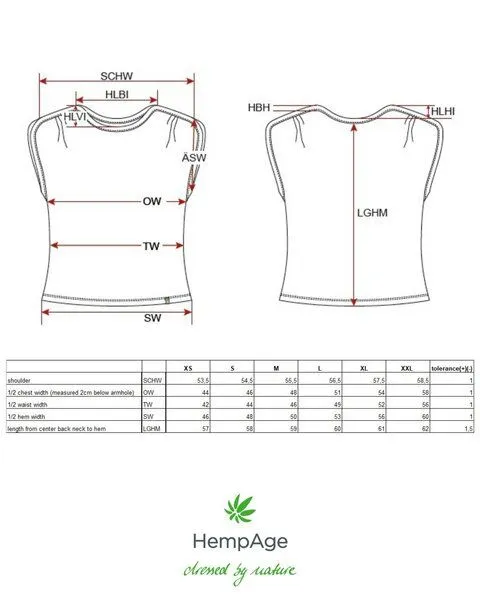 HempAge HempAge Ärmelloses Damen-Shirt mit U-Boot Halsausschnitt Hanf/Biobaumwolle, Glacier (blau), – Produktbild 3 von 4