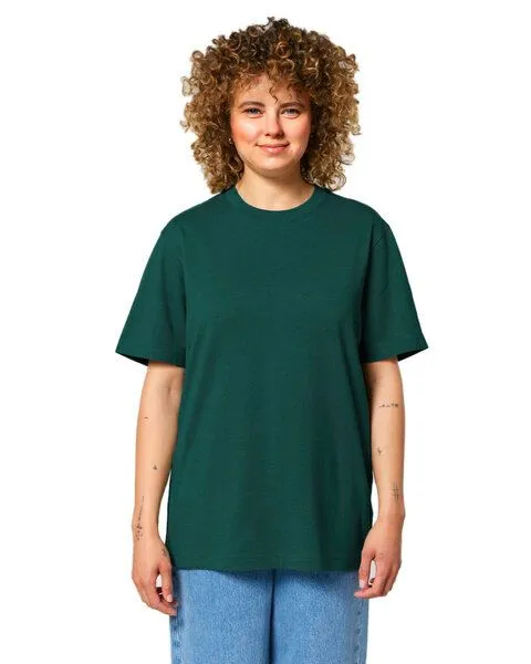 YTWOO YTWOO Nachhaltiges schweres Unisex T-Shirt, Dunkelgrün, – Produktbild 3 von 4