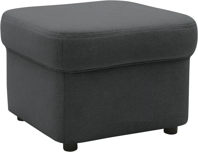 DOMO collection Hocker FLORES 60x60 cm, hochwertig, Grau, – Produktbild 2 von 5