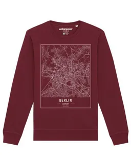 watapparel watapparel Sweatshirt Unisex City maps Berlin Landkarte – Produktbild 1 von 1