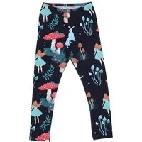Walkiddy Kinder Leggings GOTS-zertifiziert aus Bio-Baumwolle, elastisch, dunkel mit buntem Print – Walkiddy, weicher Komfortbund, alltagstauglich – Produktbild 1 von 1