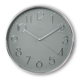 Hama Hama Wanduhr "Korsika", Ø 30 cm, ohne Ticken, Silber/Grau – Produktbild 1 von 1