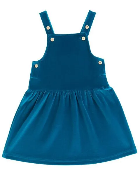 Leela Cotton Leela Cotton Kinder Nickykleid, Ozeanblau, – Produktbild 1 von 4
