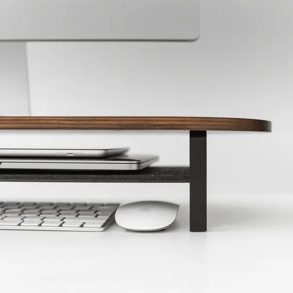 Woodcessories Woodcessories Monitorständer aus nachhaltigem Holz, Walnuss/schwarz, – Produktbild 5 von 8