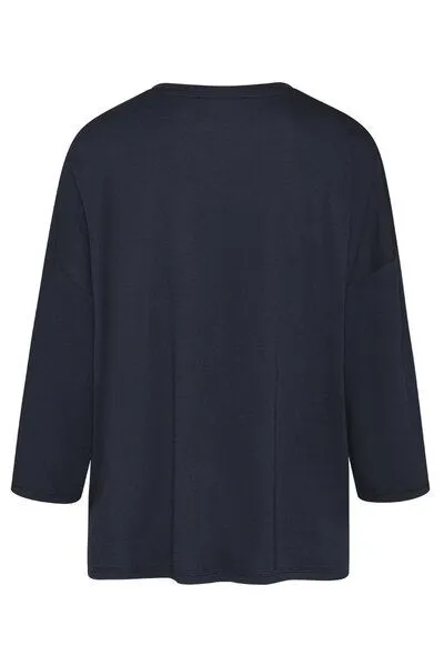 Wunderwerk Wunderwerk Damen Shirt oversize aus Biobaumwolle und Modal "Square Tee", Blau (old navy), – Produktbild 3 von 4