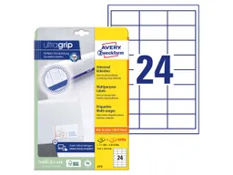Avery Zweckform 600 Avery Zweckform Universaletiketten 64,6 x 33,8 mm, A4, permanent – Produktbild 1 von 1