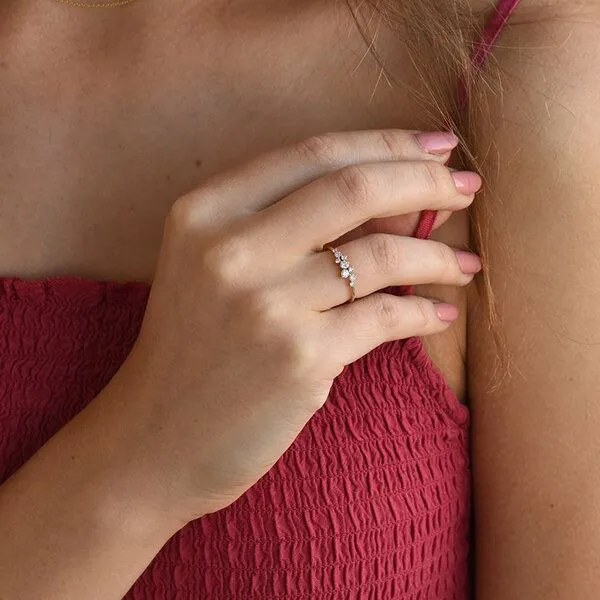 Eppi Eppi Cluster Goldring mit Diamanten Isolde, Rosa, – Produktbild 4 von 4