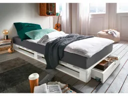 Infantil Infantil Palettenbett 90 x 200 cm, Kiefer weiß – Produktbild 1 von 1