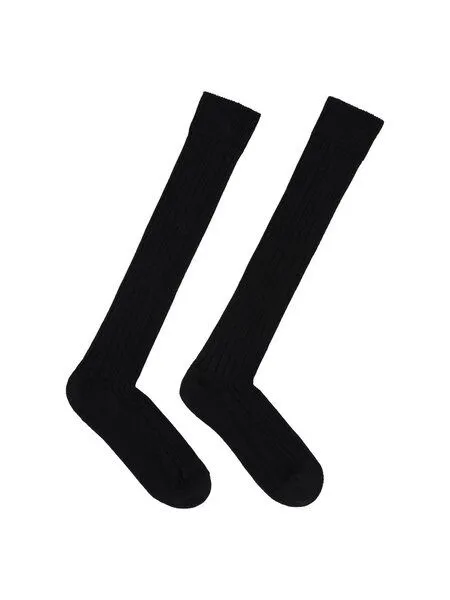 LANIUS LANIUS Kniestrümpfe aus Bio-Baumwolle, Rippe (schwarz-black), – Produktbild 1 von 3