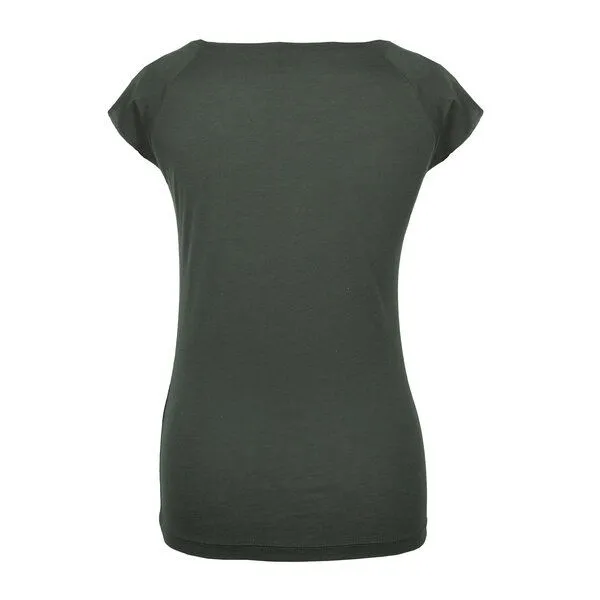 HANDGEDRUCKT HANDGEDRUCKT RESTPOSTEN "Landkärtchen" Bamboo Frauen T-Shirt, Charcoalgrey, – Produktbild 3 von 4