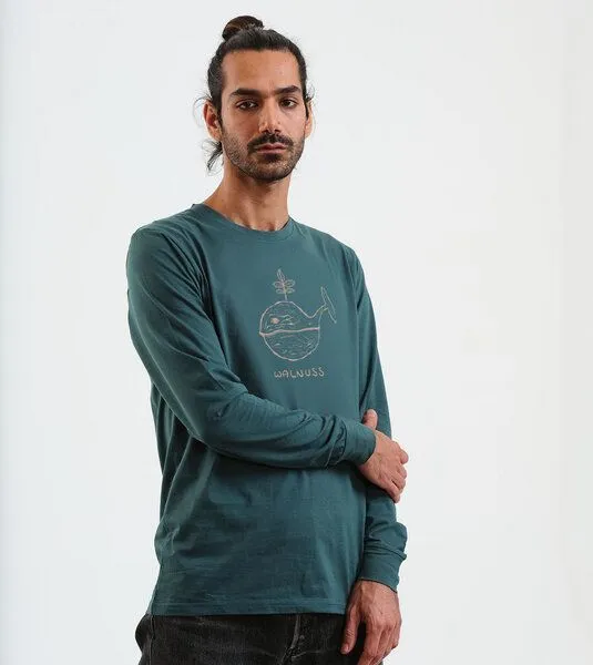 Gary Mash GARY MASH Langarmshirt Scott Walnuss aus Biobaumwolle, Grün, – Produktbild 2 von 4