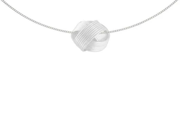 pakilia pakilia Silber Kette Knoten elegant Fair-Trade und handmade – Produktbild 2 von 3