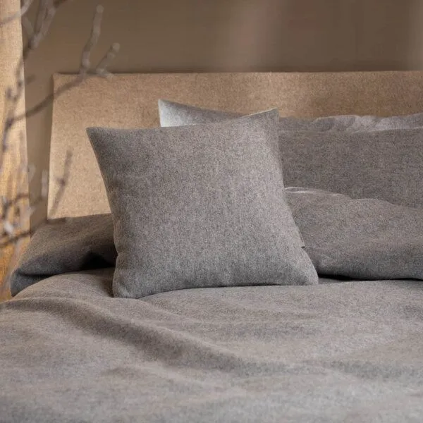 nahtur-design nahtur-design Extra warme Lodenbettwäsche | 100% Schurwolle | Flauschloden, Grau, – Produktbild 3 von 4