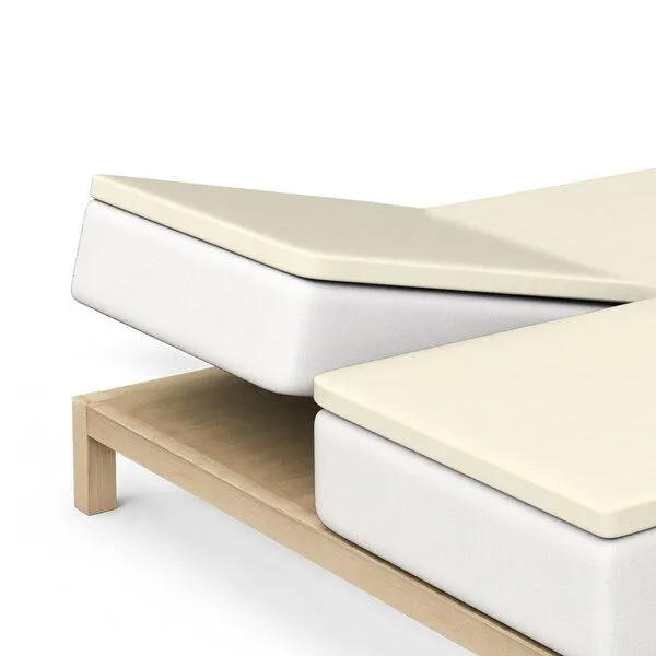 Schlafgut Schlafgut Spannbettlaken Pure für Split Topper Matratzen - 95% Biobaumwolle, 5% Elasthan, Yellow light, – Produktbild 1 von 2