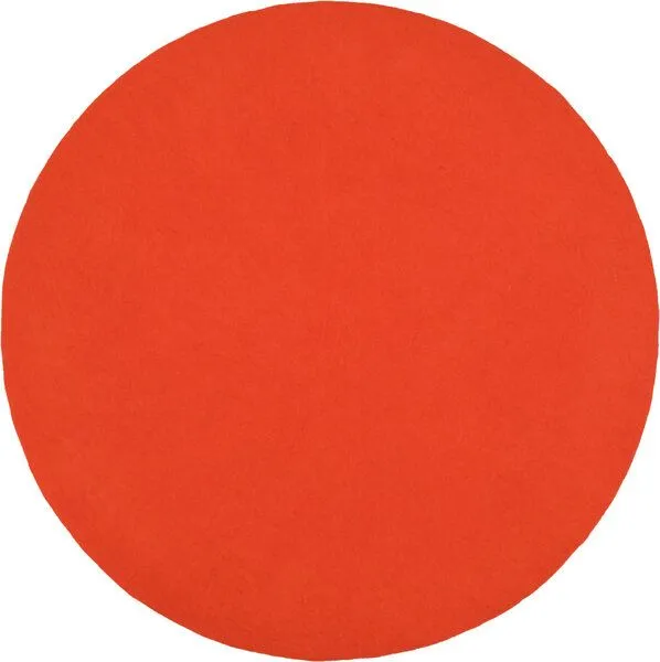 myfelt myfelt Filzteppich rund, 100% reiner Schurwolle, Rotorange (mats), – Produktbild 1 von 4
