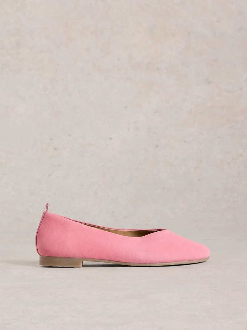 White Stuff Lederballerinas Cheri - 36, Mittelrosa, – Produktbild 1 von 4