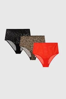 Understatement Understatement Damen vegan Multipack 3x Slips Mesh Highwaist Multicolor – Produktbild 1 von 1