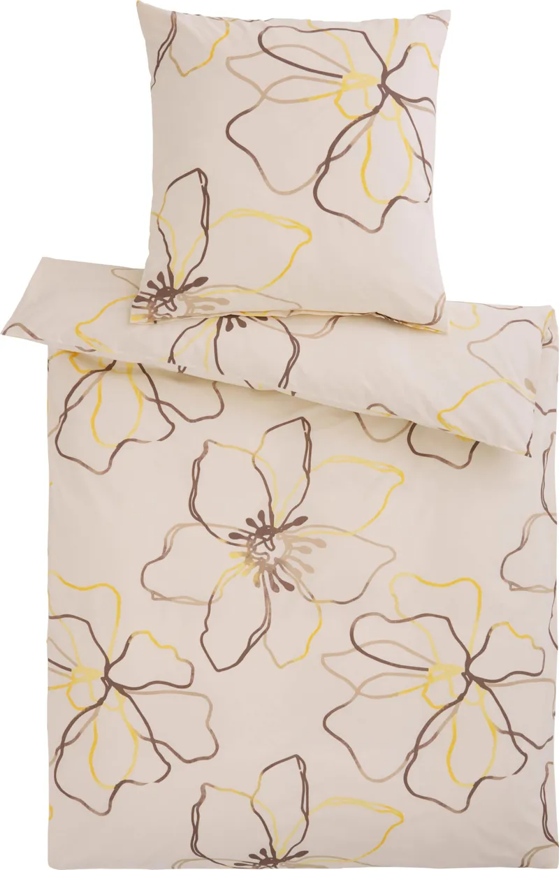 heine home Bettwäsche champagner-beige-bedruckt, Champagner-beige-bedruckt, – Produktbild 3 von 3