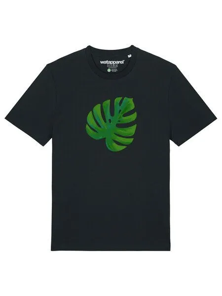watapparel watapparel T-Shirt Unisex Monstera 2.0, Black, – Produktbild 2 von 3