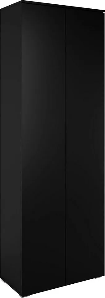 OTTO home Schuhschrank Paris 2-türiger griffloser geräumiger Schuhschrank mit einer Höhe von 200 cm, Schwarz, – Produktbild 3 von 4