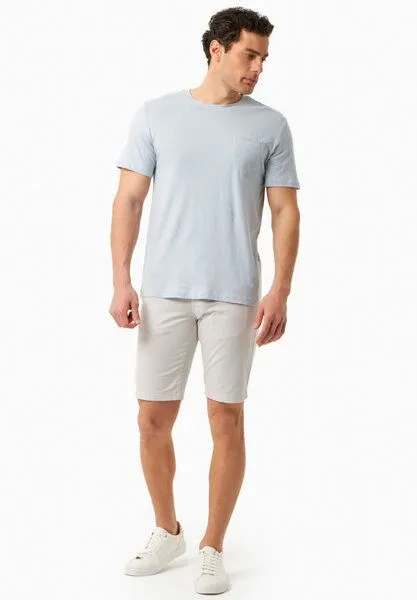 ORGANICATION ORGANICATION T-Shirt aus Bio-Baumwolle und Leinen, Niagara blue, – Produktbild 2 von 4