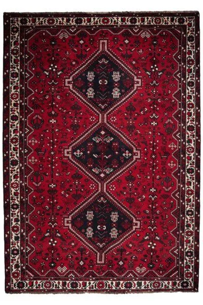 Rugtales Gashgai Rot „Rugtales“ aus Schurwolle, 206x291 cm, Rot, – Produktbild 3 von 4