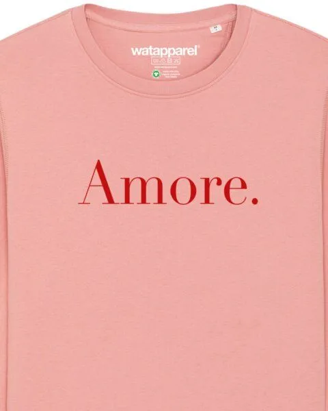 watapparel watapparel Sweatshirt Unisex Amore, Canyon pink, – Produktbild 3 von 3